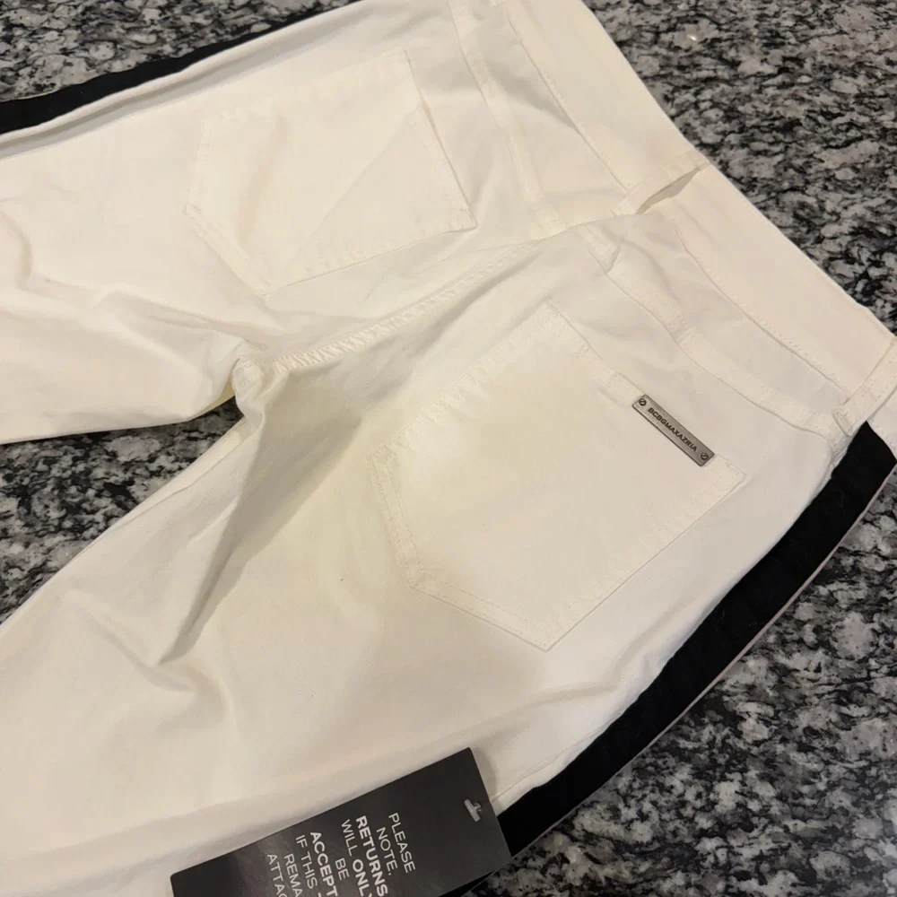 BCBGMaxAzria Beige and Black Panel Straight Leg Pants - Picture 5 of 10